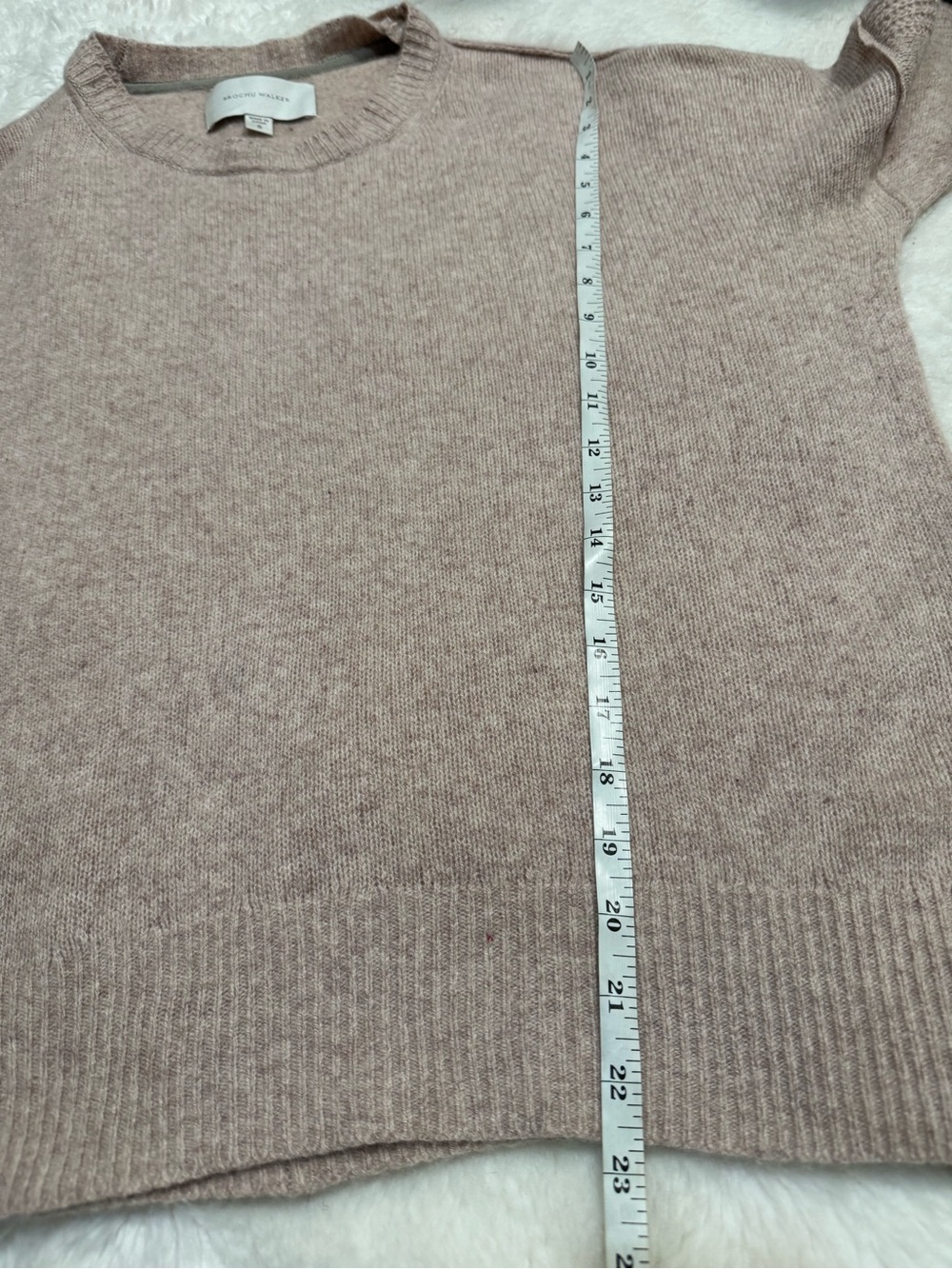 BROCHO WALKER Women's Crewneck Sweater 88% Wool and 12% cashmere - Picture 3 of 5